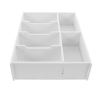 TOGEVAL Vassoio Portasoldi per Cassetto con 6 Scomparti Organizer per Monete e Banconote in Plastica Resistente Scatola Porta-Ricevute Compatta per Registratore di Cassa e Ufficio