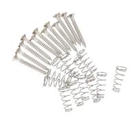 TOGEVAL Viti e Molle per Pickup Single Coil Chitarra Elettrica Kit Argento Leggero e Durevole per Sostituzione e Montaggio Facile