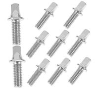 TOGEVAL Viti per Tamburo Superficie Liscia e Facile da Installare in Ferro Argentato M6x15mm Accessori per Percussioni Set 10 Pezzi per Tamburo e Asse Pedale