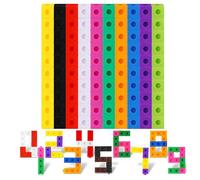 TOGHPUW Set di 100 dadi, blocchi numerici, dadi di colore, dadi matematici, dadi a incastro, blocchi a incastro per bambini (colore 1)