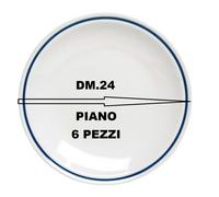 TOGNANA 6 PZ PIATTO PIANO DM.24 FILO BLU LINEA AZETA PORCELLANA 6 2025