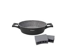 Tognana Ambiziosa, Tegame 2 Manici 24 cm + presine, alluminio, nero