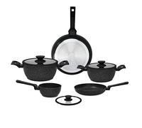 BATTERIA DI PENTOLE TOGNANA AUTHENTIKA PENTOLE PADELLE COPERCHI IN VETRO 8 PEZZI