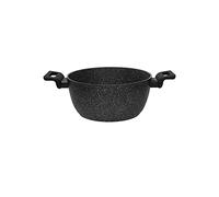 Tognana Authentika, Casseruola 2 manico da 24 cm, alluminio, nero, Made in Italy