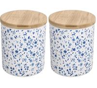 Tognana, Barattolo con coperchio 630 cc Cottage, Stoneware, Blu (Confezione da 2)