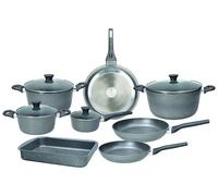 TOGNANA Batteria Di Pentole Phaetra Style Alluminio 12 Pezzi Grigio