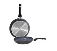 Tognana Black Gemstone, set 2 padelle 24/28 cm, alluminio, nero