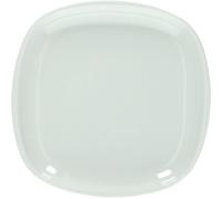 Tognana Capri, set 12 piatti quadrati cm 25x25x2 in porcellana bianca, professio