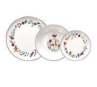 Tognana Carol, Servizio piatti 12 pezzi, porcellana, multicolor