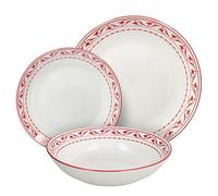Tognana Cherie, Servizio piatti 18 pezzi per 6 persone, Porcellana, Rosso