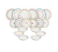 Tognana Cherry Pop, Servizio piatti per 6 persone 18 pezzi, porcellana, multicolor