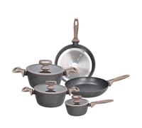 Tognana Class Stone, Batteria di pentole e padelle 8 pezzi, alluminio, nero
