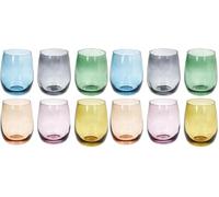 Tognana, Confezione 6 bicchieri Cc400 Rhapsody, Vetro, Multicolor (Confezione da 2)