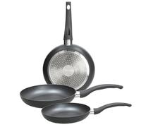 Tognana Copper & Charcoal, set 3 padelle 20/24/28 cm, alluminio, nero
