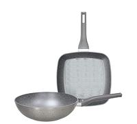Tognana Deep Moon Set 2 pezzi, Wok 28 cm + Grill 28 x 28 cm