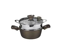 Tognana Diamantea, Set Friggi Vaporiera Multifunzione, Alluminio, Argento