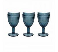Tognana Dorico Set 3 calici in pasta di vetro blu cc 310