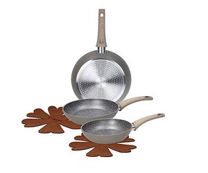 Tognana Eco, Set 3 Padelle da 20, 24 e 28 cm
