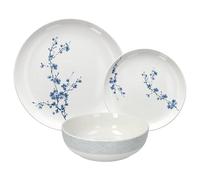 Tognana Edge Orientale, Servizio piatti 18 pezzi per 6 persone, Porcellana, Bianco/Blu