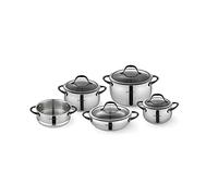 Tognana Batteria di Pentole Set 9 Pezzi in Acciaio Inox - V579119EMGO