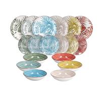 Tognana Exotic, Servizio piatti 18 pezzi per 6 persone, Porcellana, Multicolor
