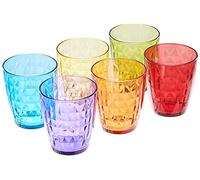 Tognana Gemma, Set 6 Bicchieri cc 320, Vetro, Multicolore