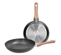 Tognana Great Stone, set 2 padelle 24/28 cm, alluminio, nero