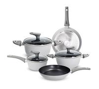 Tognana Grey, Batteria di pentole e padelle 8 pezzi, alluminio forgiato, grigio