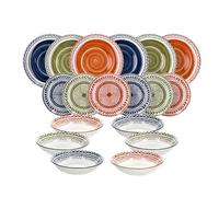 Tognana Hakuna, Servizio piatti 18 pezzi per 6 persone, Porcellana, Multicolor