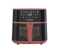 Tognana Iridea,Friggitrice ad aria 6L, doppia resistenza, display digitale, timer, 80-200°C, finestra, 1700W, Rosso Mela