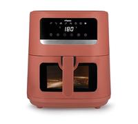 Tognana Iridea,Friggitrice ad aria 8L, doppia resistenza, display digitale, timer, 80-200°C, finestra, 2000W, Rosso Mela