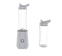 Tognana Iridea, Frullatore con 4 lame e 2 bicchieri portatili con coperchio, plastica-acciaio inox, grigio perla