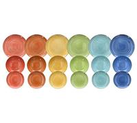 Tognana Kaleido, Servizio Piatti per 6 persone, 18 Pezzi, Porcellana, Multicolor