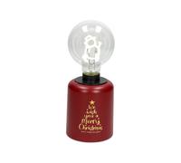 Tognana Lampada Snowman Natale con Led H 21 Cm Christmas Lamp Rosso