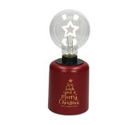 Tognana Lampada Stella Natale con Led H 21 Cm Christmas Lamp Rosso