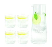 Tognana Lyra, Set 4 bicchieri 330 cc + Caraffa 1,5 L, vetro, trasparente
