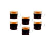 Tognana Lyra, set 6 tazze caffè 130 cc, vetro, trasparente