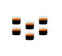 Tognana Lyra, set 6 tazze espresso 100 cc, vetro, trasparente