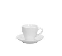 Tognana Margaret, Set 6 Tazzine Caffè con piatto cc 100, Porcellana, Bianco