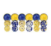 Tognana Marisol Servizio Piatti 18 Pezzi per 6 Persone, Giallo/Blu | Porcellana