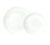 Tognana Metropolis, 6 piatti piani + 6 piatti fondi, Porcellana, Bianco