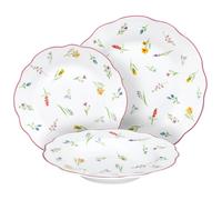 Tognana Millefiori, servizio piatti 18 pezzi per 6 persone, porcellana, bianco
