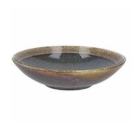 Tognana, Piatto Edge Cous Cous, 26 cm, Porcellana, Blu e Marrone | BLOOM BLUE AND BROWN