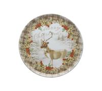 Tognana Piatto Panettone Cinzia Tartan Natale 31 Cm Porcellana Multicolor