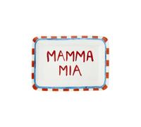 Tognana Piatto Rettangolare Mamma Mia 23 x 16 Cm Viva L'Italia New Bone China Multicolor