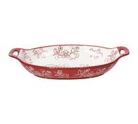 TOGNANA Pirofila Natalia Porcellana Rosso 30,5X19,5 CASA NATALE TAVOLA