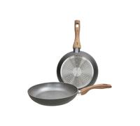 Tognana V779132GRST Set 2 padelle 24+28 cm Great Stone, Alluminio forgiato, Grigio