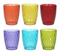 Tognana Gemma, Set 6 Bicchieri cc 320, Vetro, Multicolore
