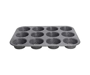 Tognana Pure Roq, Stampo 12 Muffin, Alluminio, Nero