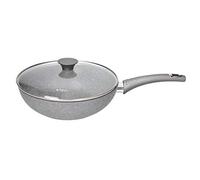 Tognana Pure Roq, Wok 28 cm con Coperchio, vetro, trasparente